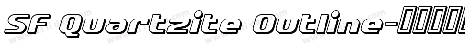 SF Quartzite Outline字体转换